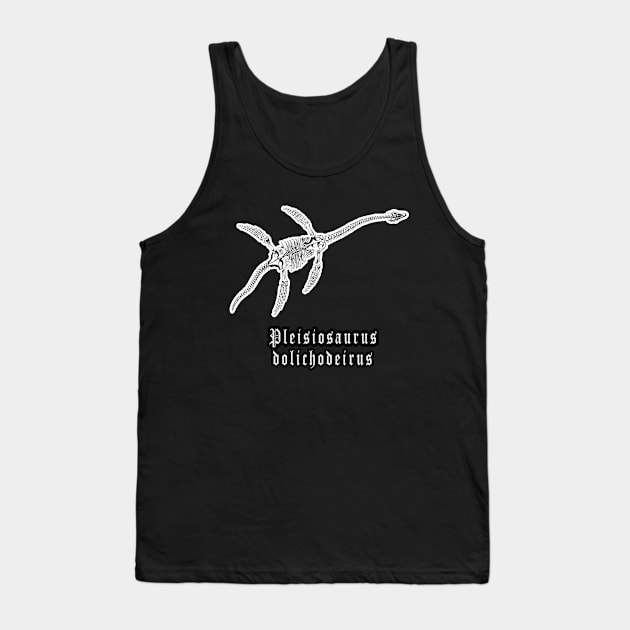 🦖 Fossil Skeleton of a Plesiosaurus dolichodeirus Dinosaur Tank Top by Pixoplanet